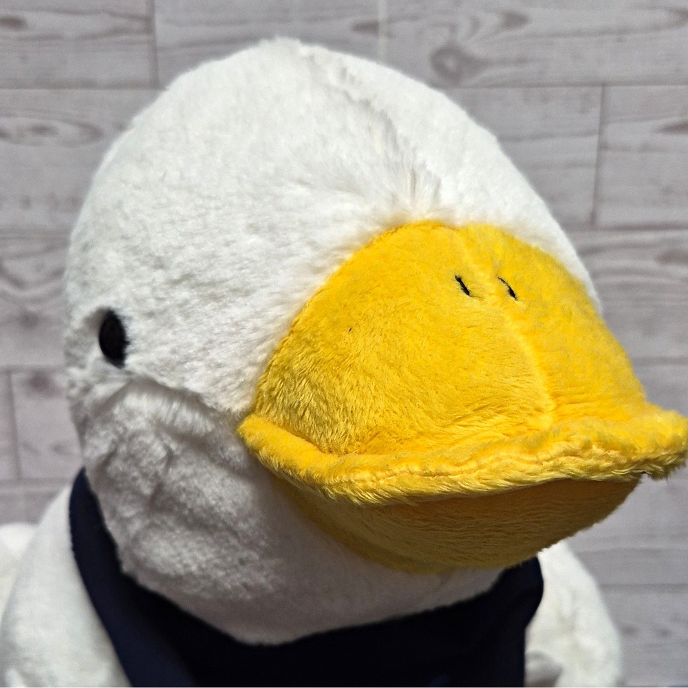 Aflac Duck Plush Advertising Character White Blue Bandana Scarf 15" tall pillow